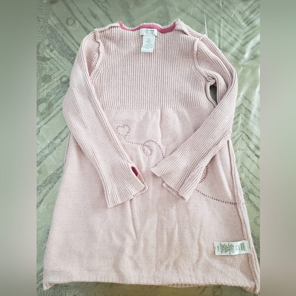 💗 Girls’ Pink Knit Sweater Dress – Size 5/6 – Poodle Design - Picture 10 of 11